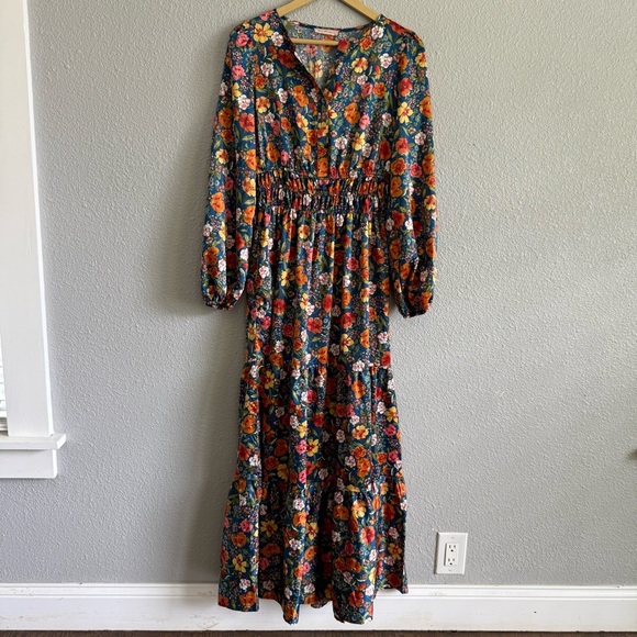 Ces Femme Floral‎ Boho Midi Size Small EUC - Picture 1 of 6